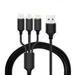 Kabel do telefonow 3w1 MICRO USB USB-C LIGHTNING