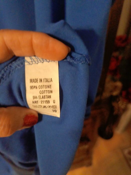 Sukienka włoska w literę A szafirowa