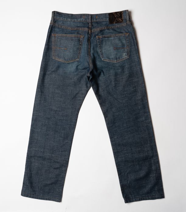 MAURO GRIFONI Distressed Denim Jeans Pony Patch  [Pmh016451]