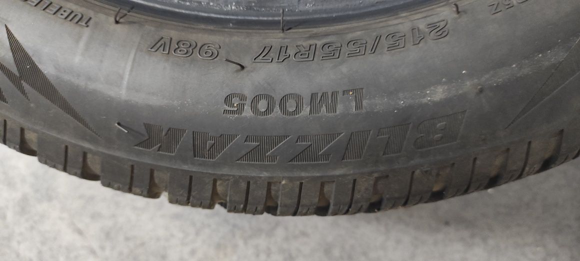 215/55 R17 Bridgestone blizzak lm 005 зима 6.5мм