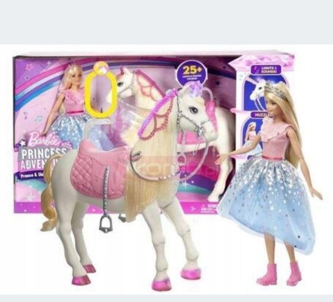 Barbie GYK64 , Przygody Księżniczek Koń Ze Światełkami I Dźwiękami
