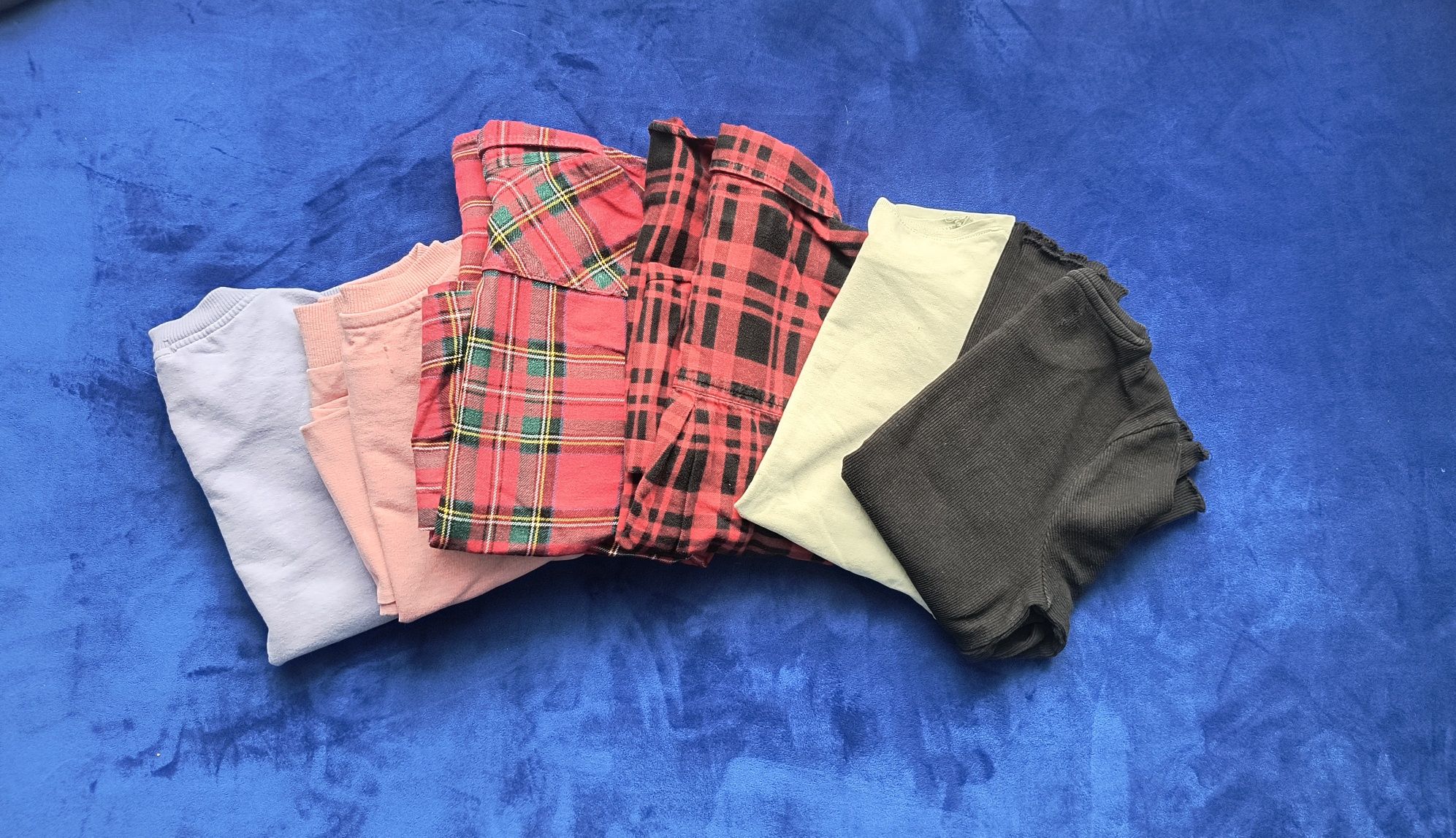 6 szt bluzki koszule bluzy zestaw dla dziewczynki 134 140