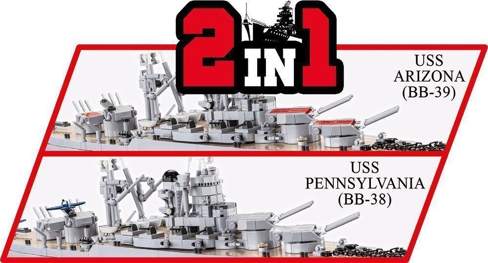 Klocki Cobi 4842 Okręt Pennsylvania Class Battleship E.e 2088 El.