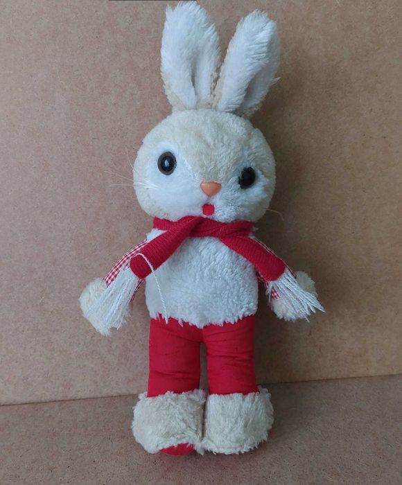 Pluszak vintage zabawka królik zając
