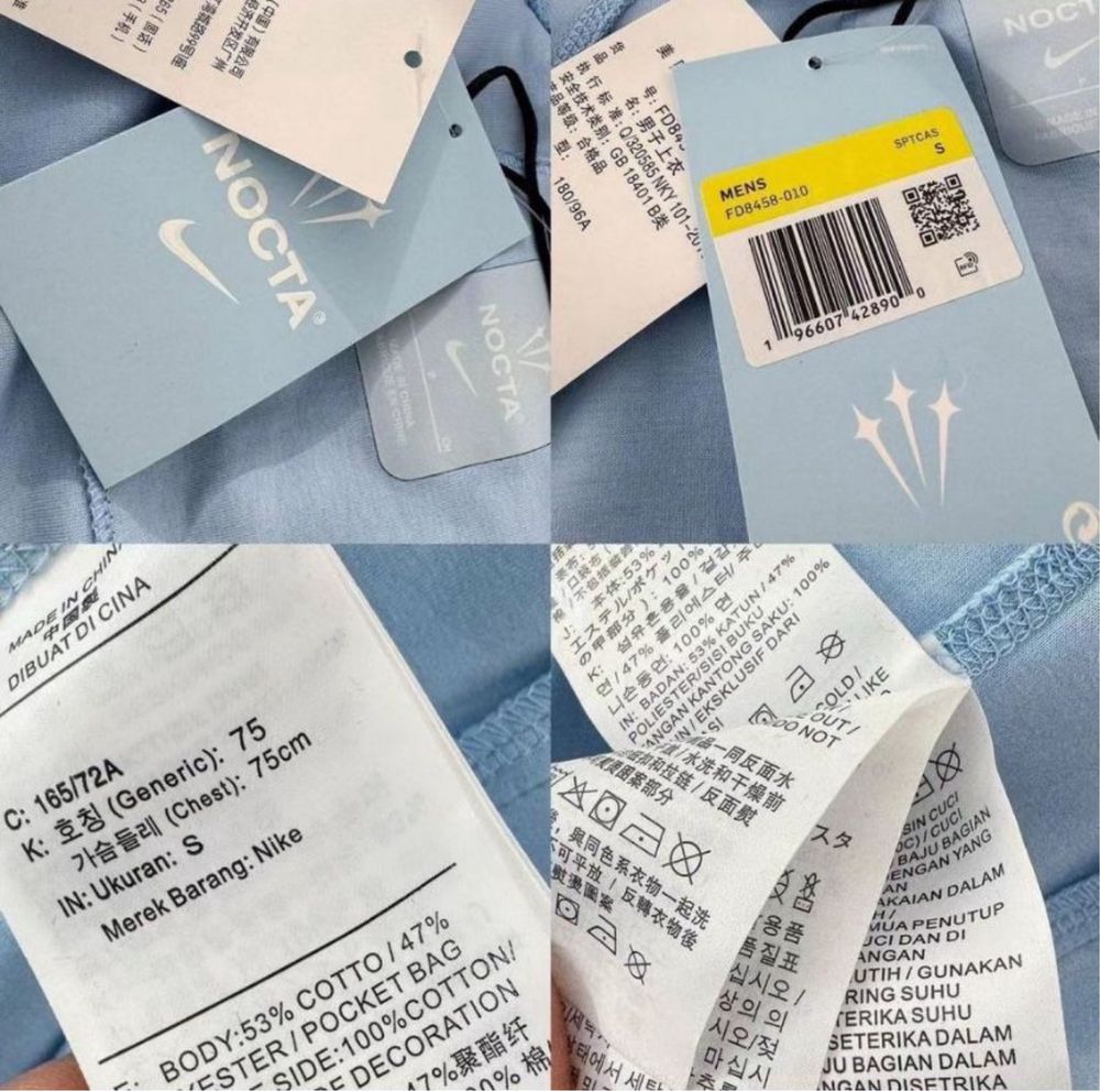 Кофта Nike Tech Fleece Nocta голуба