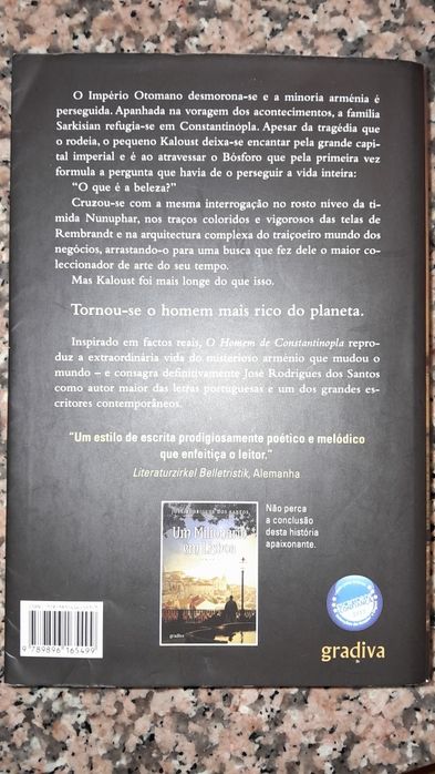 Livro "O Homem de Constantinopla"