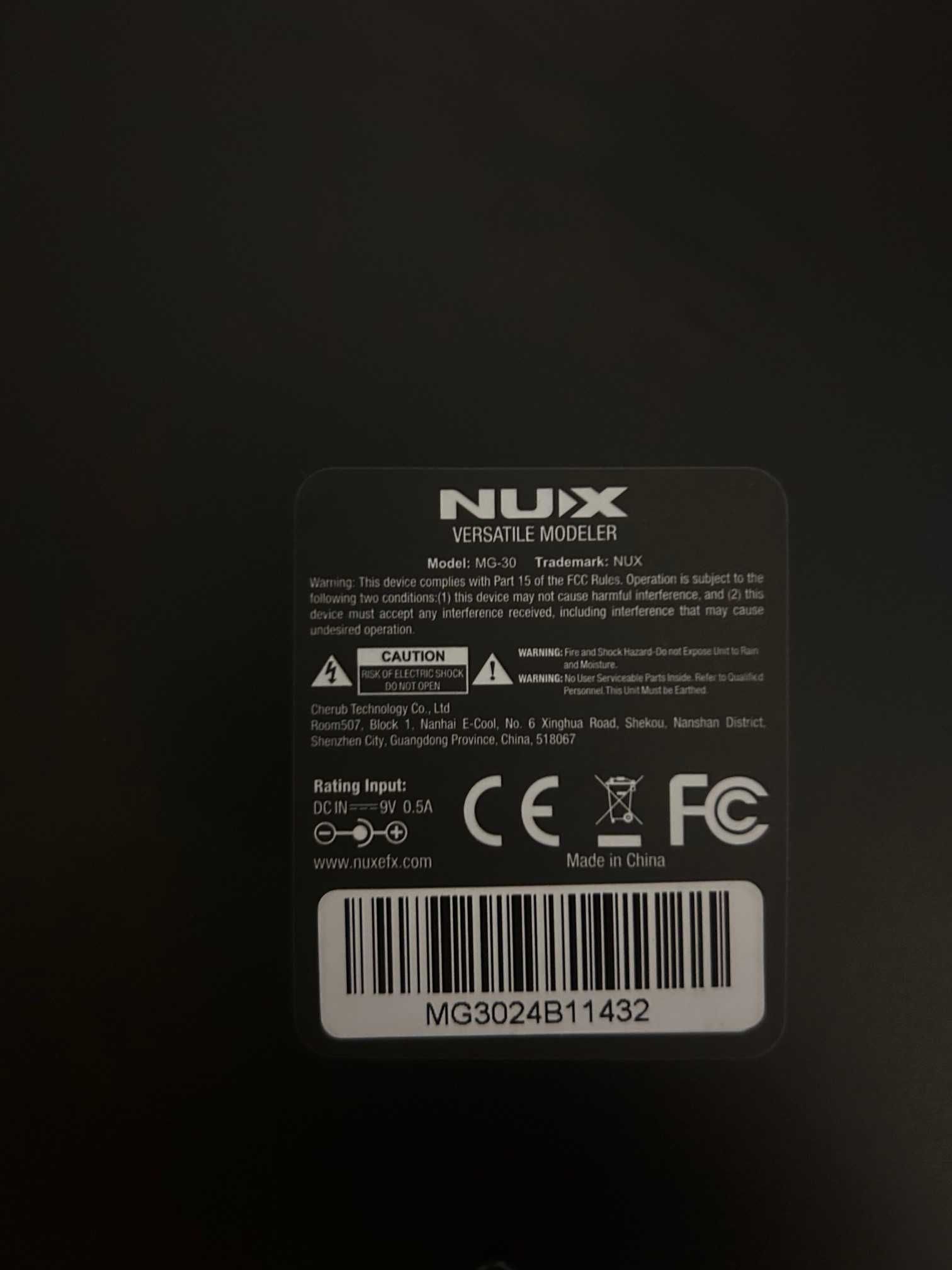 Pedaleira Multi-Efeitos NUX MG-30 – Como Nova