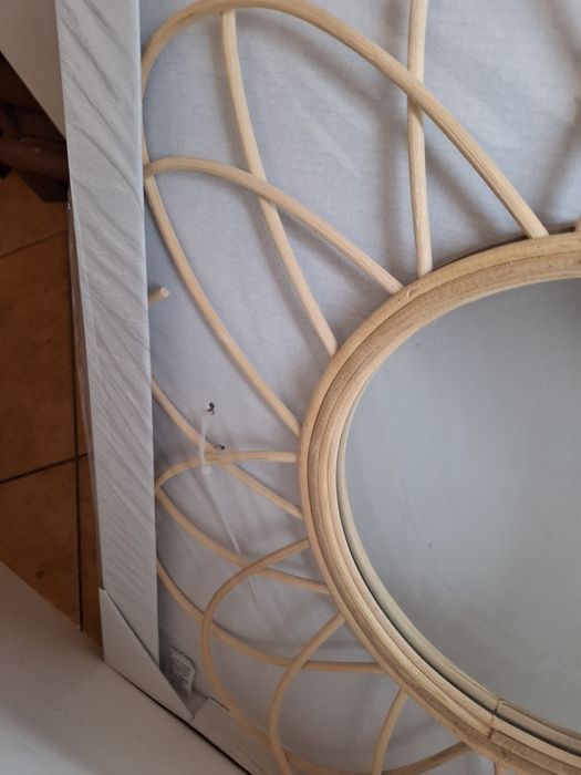 Lustro rattanowe - kwiat ø 56cm