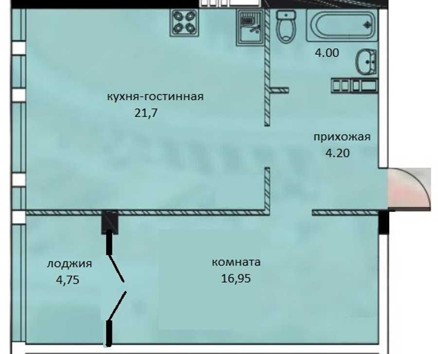 Своя квартира 52 кв.м в ЖК Виа Рома ул. Королева/ Инглези с котлом.