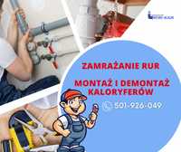 Zamrażanie rur/Montaż i demontaż kaloryferów