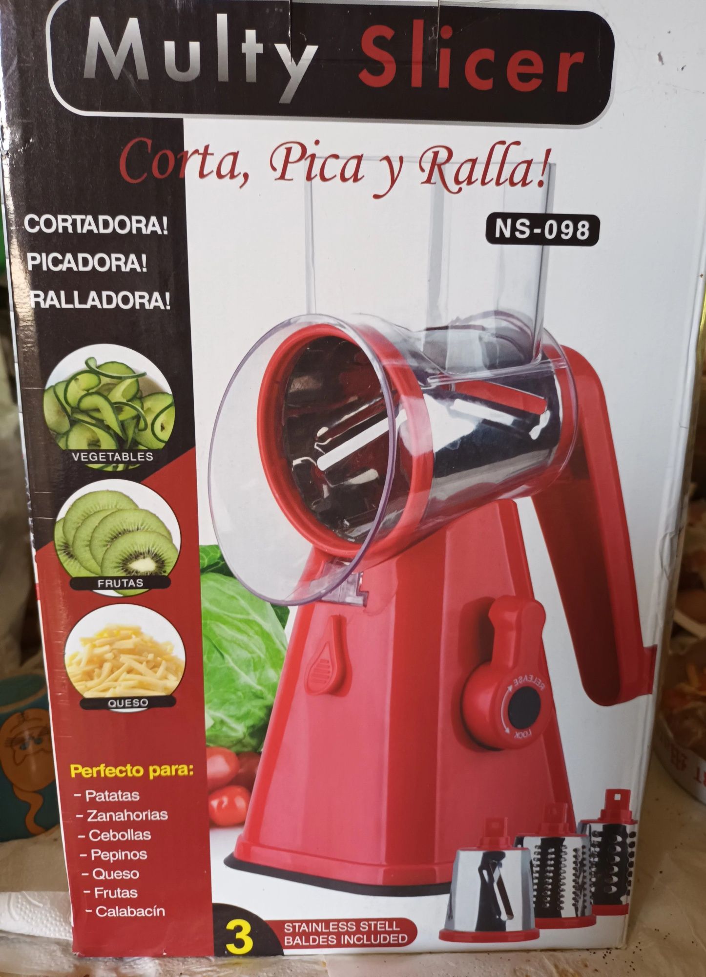 Máquina de cortar, ralar e picar