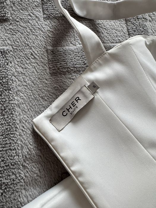 Платье коктельное/вечернее белое мини CHER 17