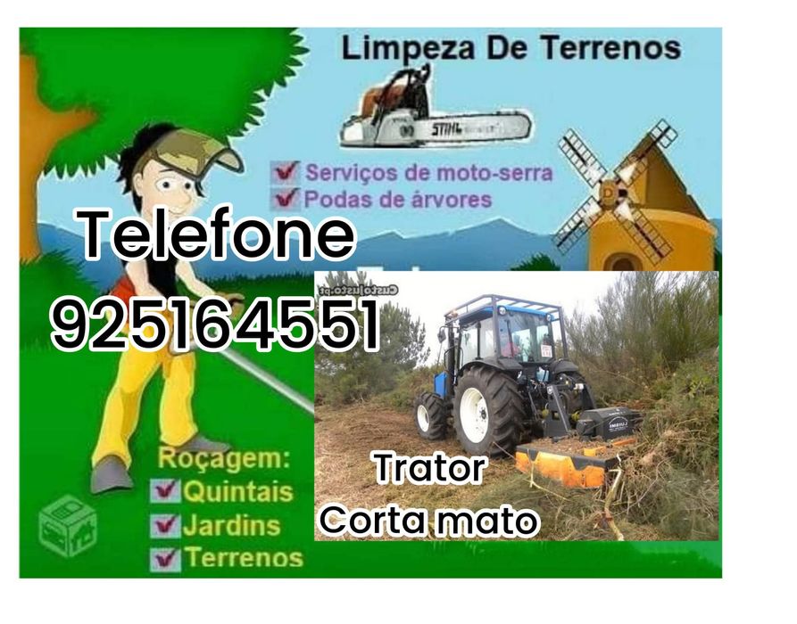 Limpeza de terrenos e desmatação ( com trator ou com roçadora)