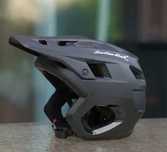 *  Kask rowerowy MTB Enduro  Szaro-czarny 3/4 jak FOX DropFrame