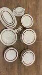 12 osobowy komplet obiadowy porcelana CHODZIEŻ 43 elementy