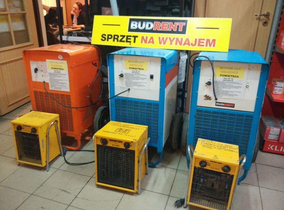 Wynajem osuszacz powietrza nagrzewnica elektryczna olejowa