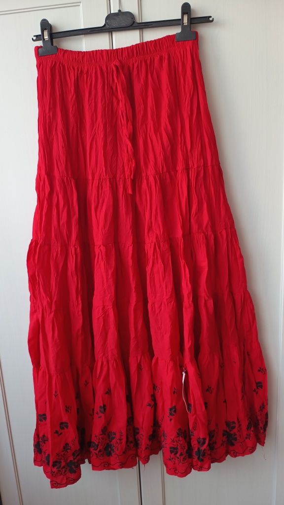 Maxi spódnica z bawełny 46