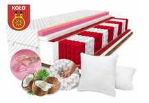 Materac z KOŁO 160x200 H3/H4 MULTI Kokos AŻ 24 CM GIGANT 9 STREF -40%