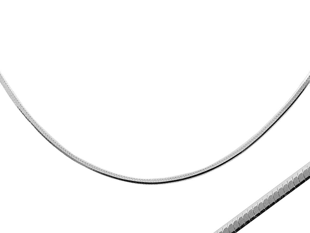 VERSIL łańcuszek naszyjnik żmijka linka 40 cm SREBRO 0,925