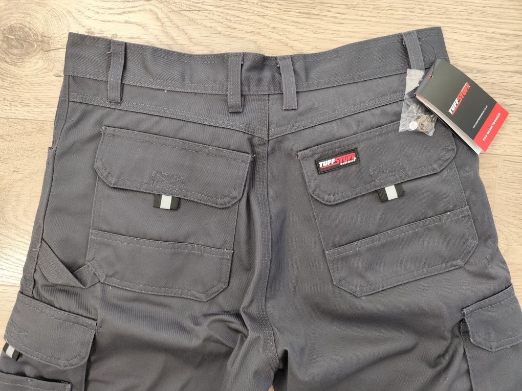 Spodnie robocze TuffStuff Work Wear Pro warsztat męskie szare mocne 32
