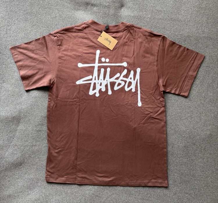 Brążowa Koszulka Stussy T-shirt | Oryginalna Bluzka Stussy Tee | Brown
