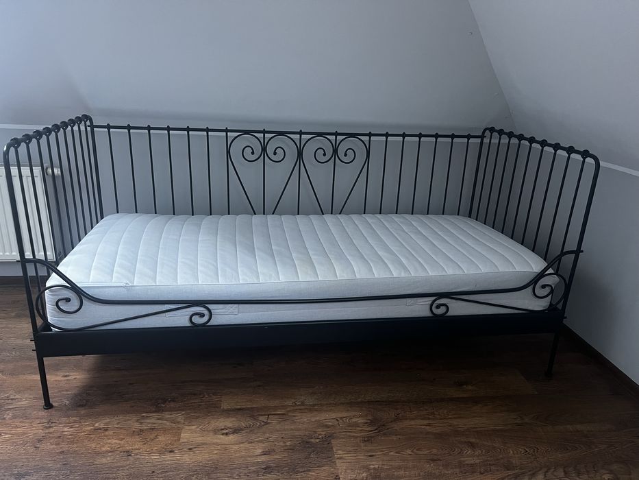 Łóżko metalowe Ikea Meldal z materacem 90x200