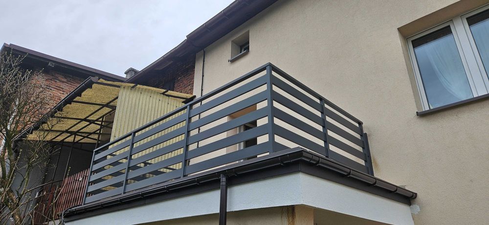 BALUSTRADA ALUMINIOWA, malowana proszkowo, tarasy, balkon, Śląskie