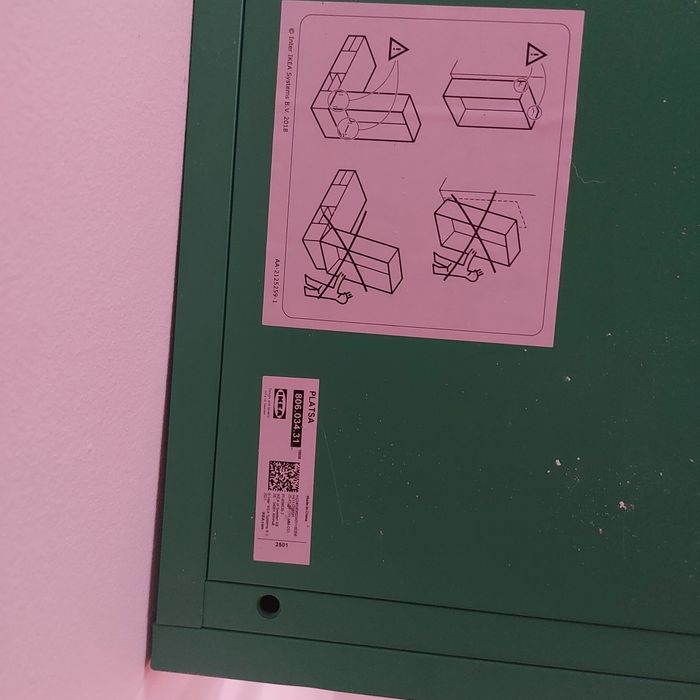 Zielona półka IKEA PLATSA metalowa