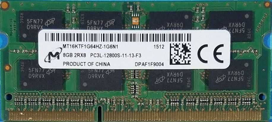 Оперативная память RAM 8GB 1.35v DDR3l-1600 12800 PC3l