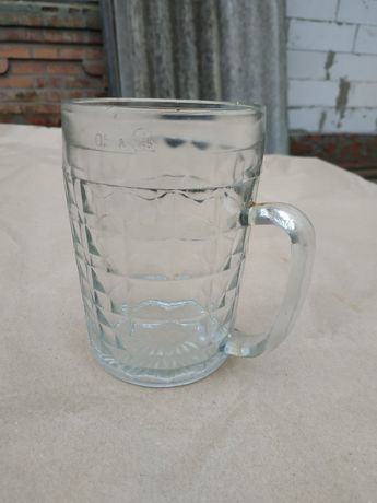 Стеклянный пивной бокал ссср советский 0,5 л литра для пива кружка