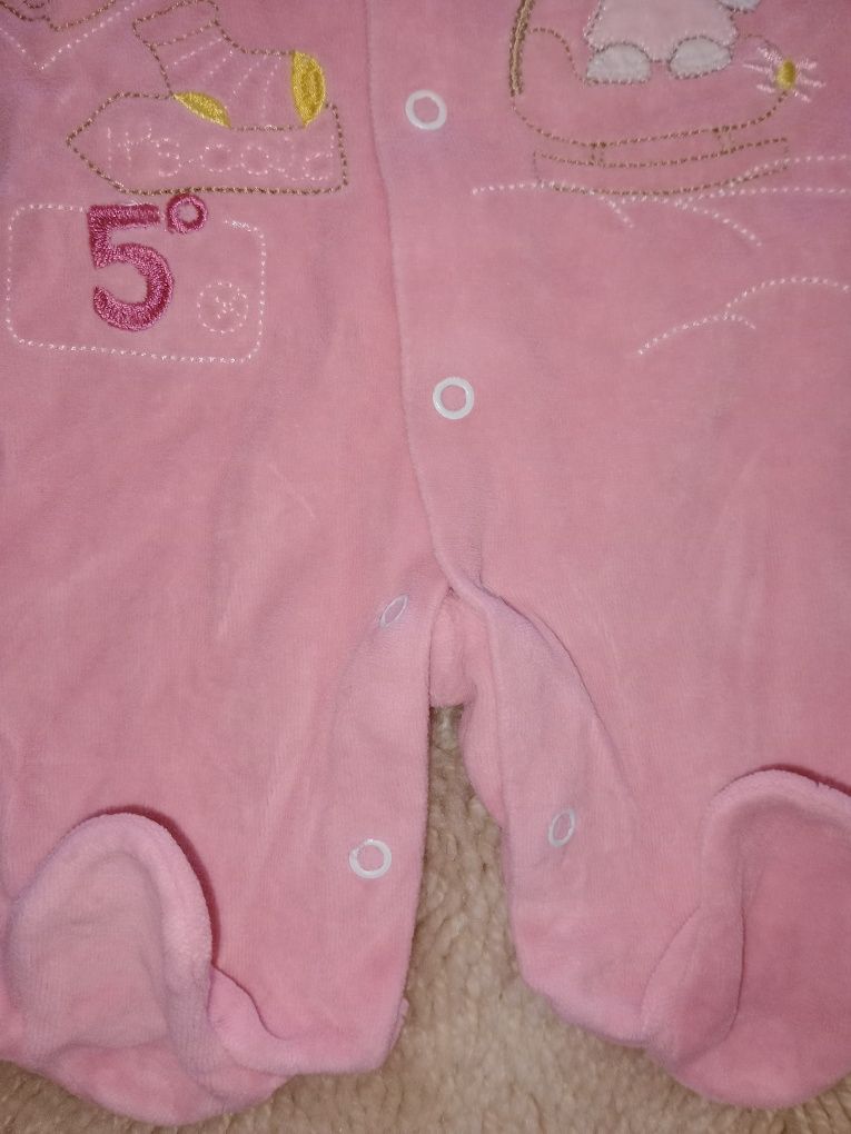 Babygrow veludo rosa