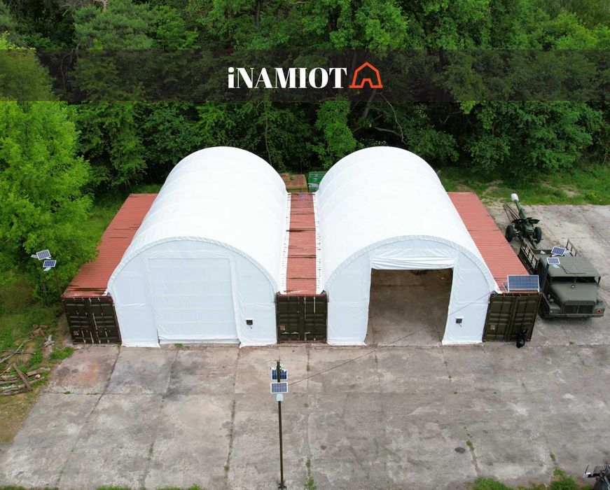 Zadaszenie Kontenerowe na Blokach Lego 8x12, zadaszenie boksów, PVC900