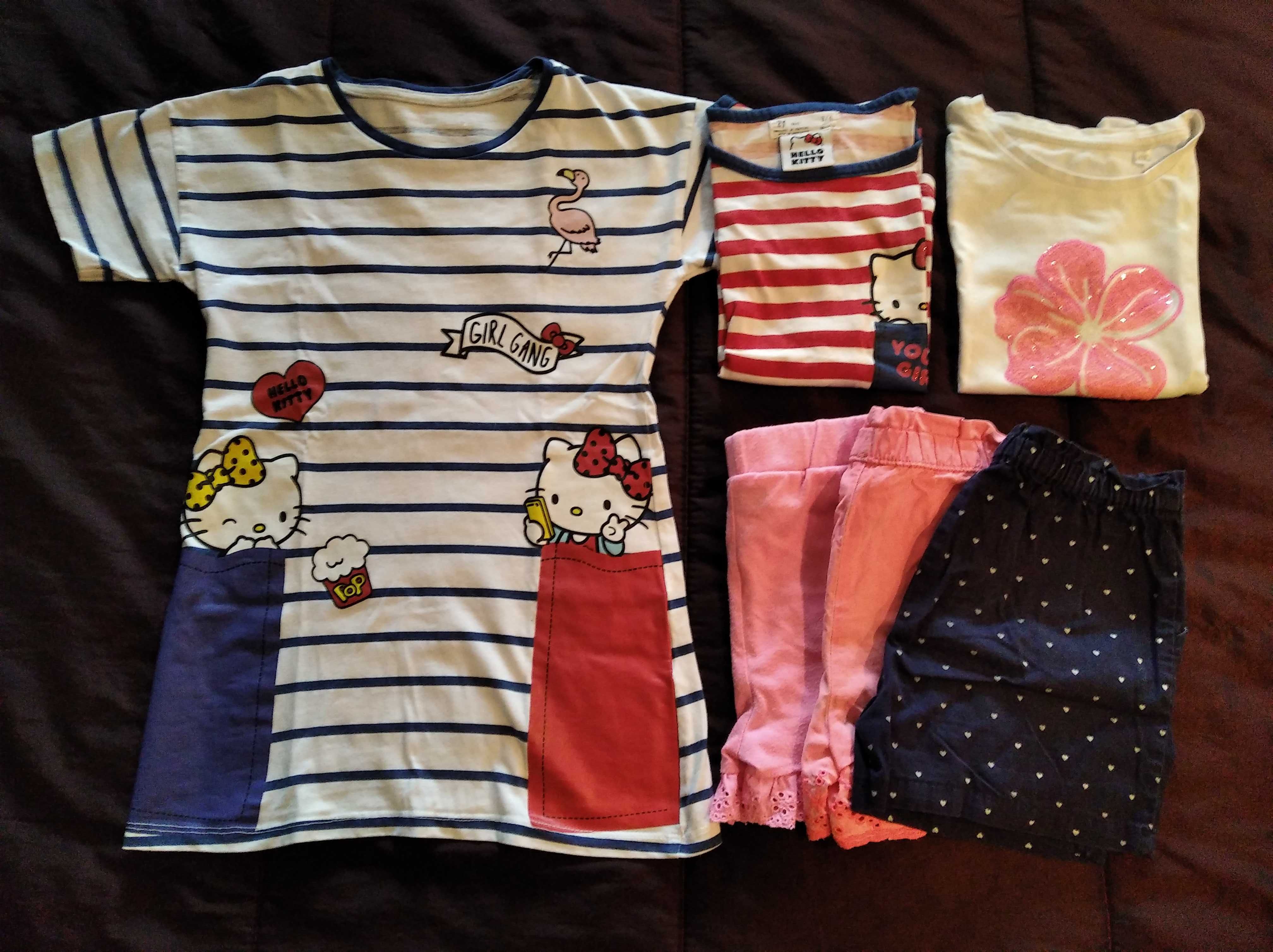 5 lotes de roupa de menina 3-4 anos