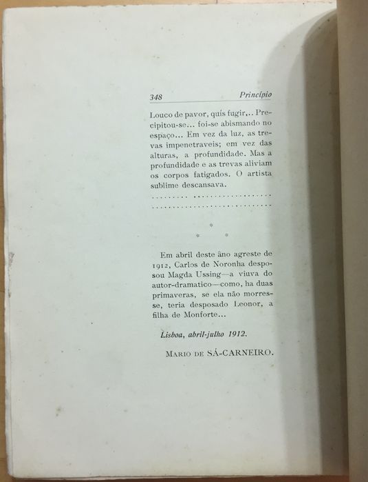 Princípio - 1912 - Mário Sá-Carneiro