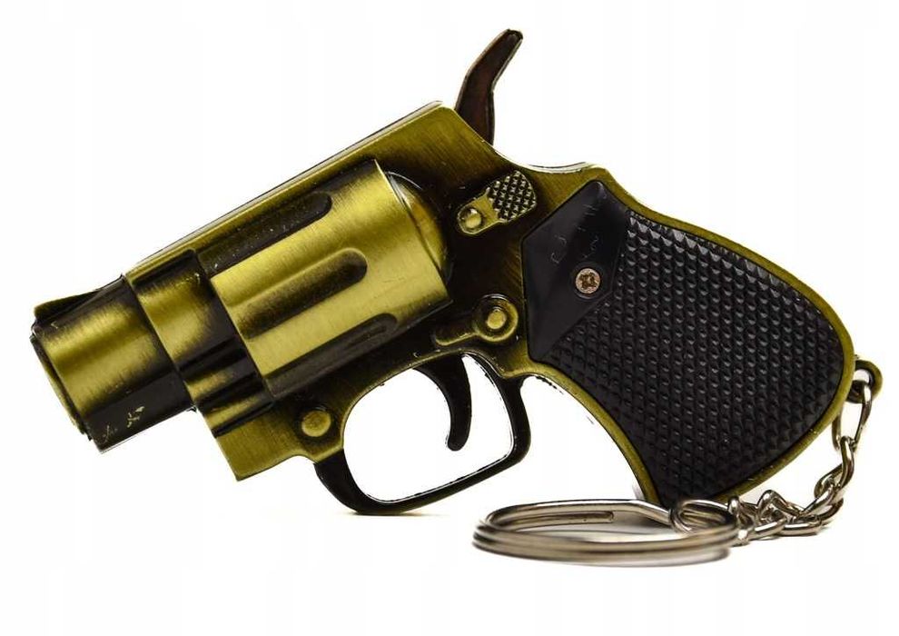 Zapalniczka Żarowa Pistolet Metal Brelok Breloczek Prezent