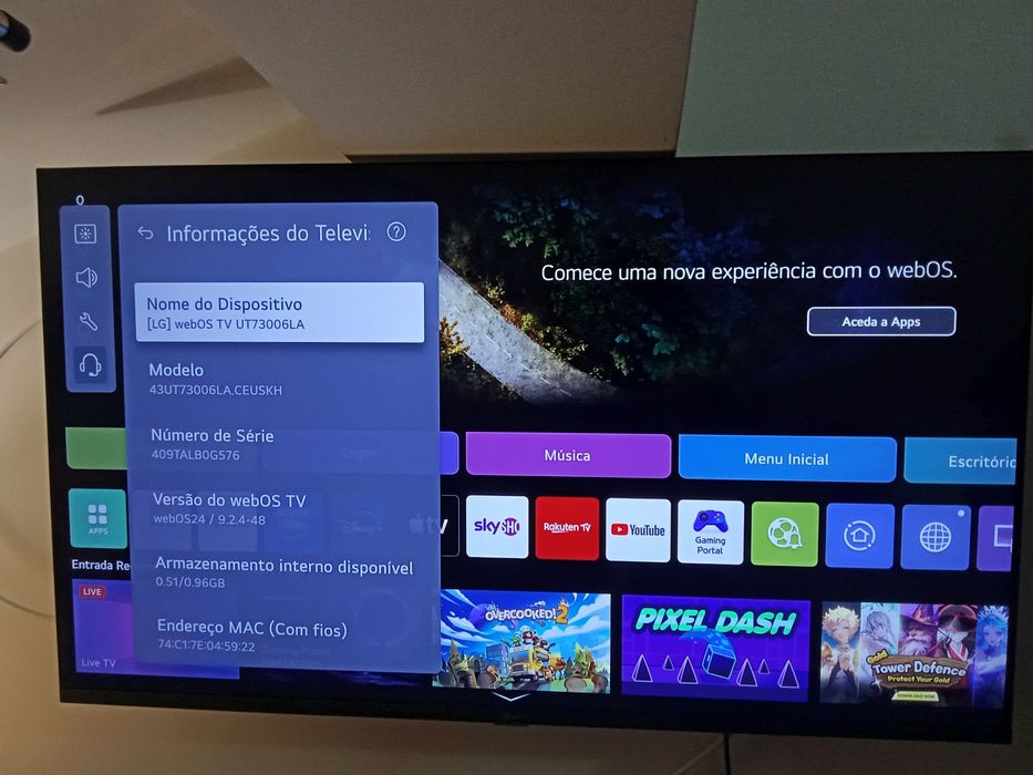 Televisão LG de 43 AK