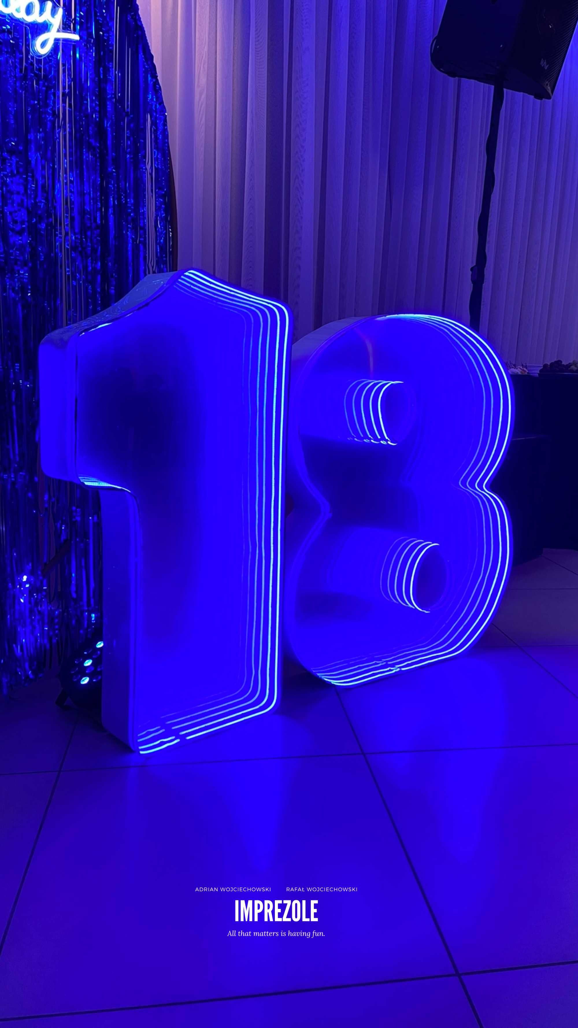 Cyferka 18 IMPREZOLE (personalizowana) -> jedyna w swoim rodzaju!