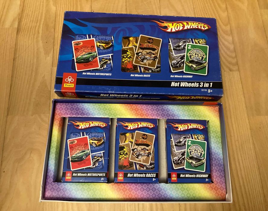 Карткові ігри Hot Wheels 3 в 1. Trefl