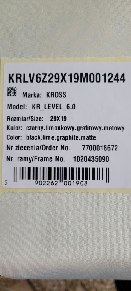 Kross Level 6.0 2021rok serwis