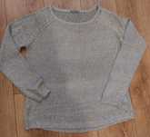 Sweter ażurowy z cekinami, szary, rozmiar XL, Orsay