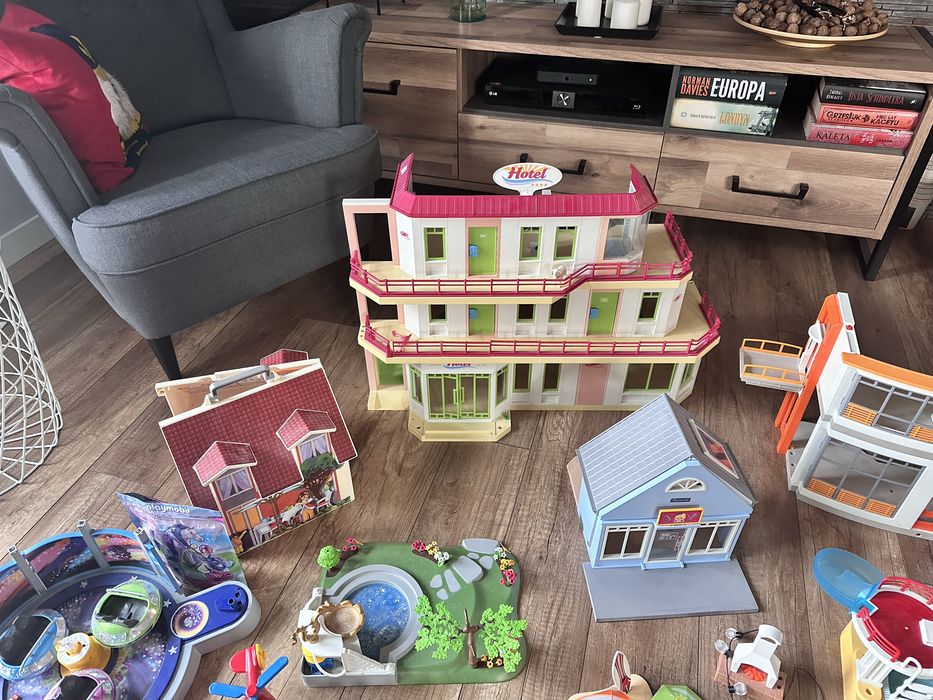 Playmobil 15 zestawów duzych,Hotel, stajnia unikat 100 ludzikow
