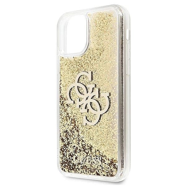 Etui Guess 4G Big Liquid Glitter na iPhone 11/6,1" / Xr - złote