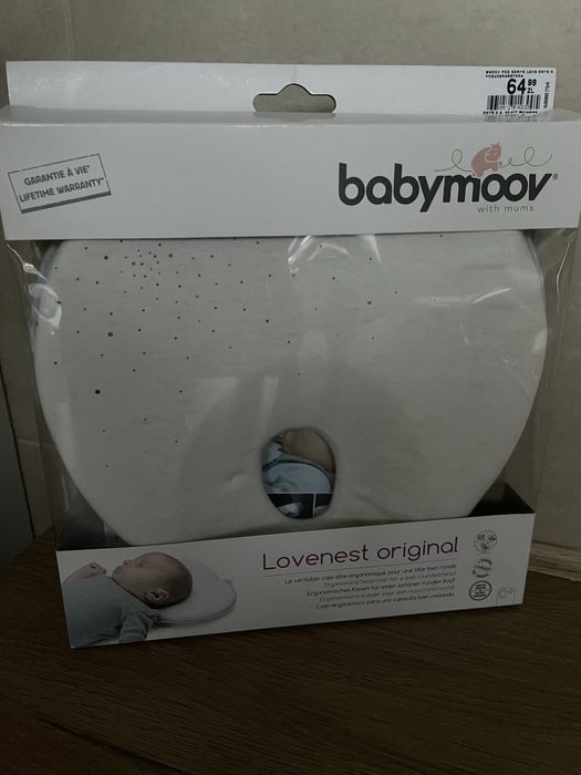 Poduszka niemowlęca ortopedyczna BABYMOOV Lovenest Original White