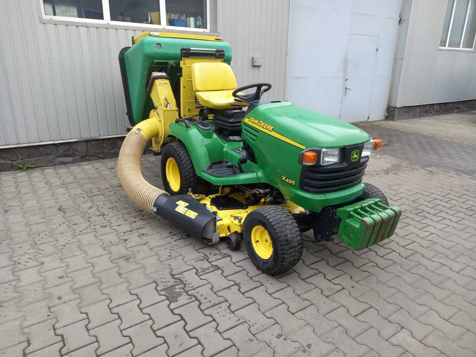 Profesjonalna kosiarka traktorek z koszem John Deere X495