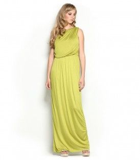 NOWA XS 34 ORSAY sukienka rzymianka w greckim stylu limonka długa