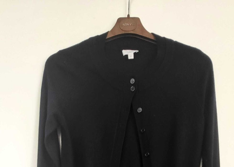SOLAR czarny rozpinany sweter kardigan 34 XS