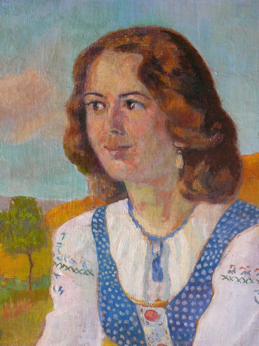 Hans Weber Furer przedwojenny obraz olejny
