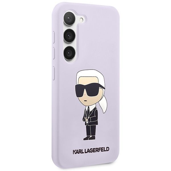 Etui Karl Lagerfeld Liquid Silicone Ikonik S23+ S916 - Purpurowe