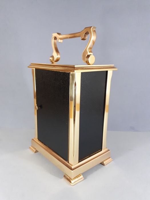 Zegar kominkowy kareciak mosiężny