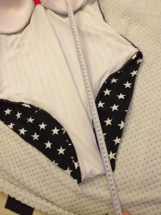 Strój kąpielowy jednoczęściowy 50 xl w pasy i gwiazdki